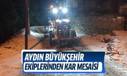 Aydın Büyükşehir Belediyesi ekiplerinden kar mesaisi
