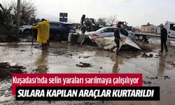 Kuşadası'nda selin yaraları sarılmaya çalışılıyor