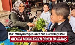 Atça'da miniklerden örnek davranış!
