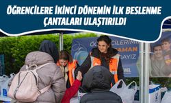 Öğrencilere ikinci dönemin ilk beslenme çantaları ulaştırıldı