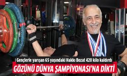 Rakip bulamayan 65 yaşındaki Hakkı Bozat 420 kilo kaldırdı