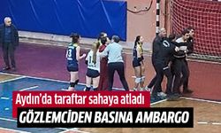 Aydın'da taraftar sahaya atladı ortalık karıştı!