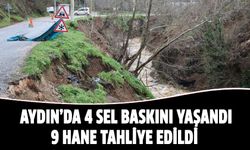 Aydın'da 4 sel baskını yaşandı, 9 hane tahliye edildi