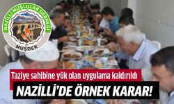 Taziye sahibine yük olan uygulama kaldırıldı