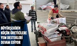 Büyükşehirin küçük üreticilere yem destekleri sürüyor