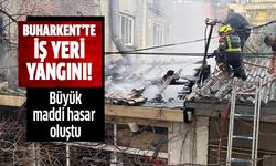 Buharkent’te iş yeri yangını