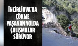 İncirliova’da çökme yaşanan yolda çalışmalar sürüyor