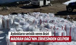 Madran'dan toplanan kar, yazın serinleten lezzete dönüşüyor