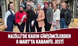 Nazilli’de kadın girişimcilerden 8 Mart’ta karanfil jesti