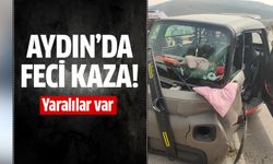 Aydın'da iki otomobil kafa kafaya çarpıştı!
