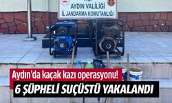 Aydın'da kaçak kazıya jandarmadan suçüstü!