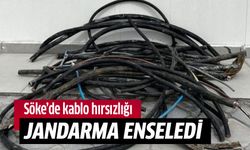 Kablo hırsızlarını jandarma yakaladı!