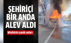 Şehiriçi minibüsünde panik anları!