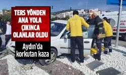 Ters yönden ana yola çıkınca olanlar oldu!
