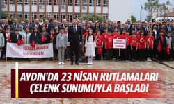 Aydın’da 23 Nisan kutlamaları çelenk sunumuyla başladı