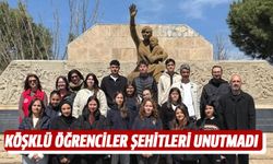 Köşklü öğrenciler şehitleri unutmadı