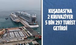 Kuşadası'na 2 kruvaziyer 5 bin 297 turist getirdi