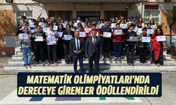 Nazilli'de Matematik Olimpiyatları'nda dereceye girenler ödüllendirildi