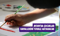 Aydın'da çocuklar, hayallerini tuvale aktaracak