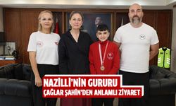 Nazilli’nin gururu Çağlar Şahin’den anlamlı ziyaret