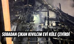 Sobadan çıkan kıvılcım evi küle çevirdi