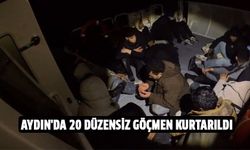 Aydın'da 20 düzensiz göçmen kurtarıldı