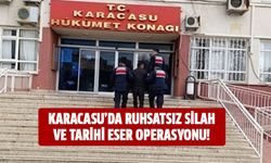 Karacasu’da ruhsatsız silah ve tarihi eser operasyonu!