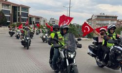 Nazilli’de motosiklet ve bisikletlilerden dev kortej