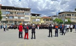 Turan Ortaokulu’nda deprem farkındalığı oluşturan tatbikat