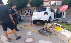 Aydın'da otomobille çarpışan araç refüje çıktı: 1 yaralı