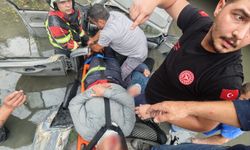Karacasu’da otomobil kanala uçtu