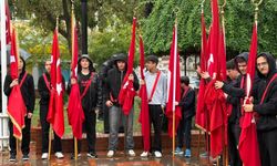 Nazilli’de 29 Ekim coşkusu.. Yağmura meydan okudular