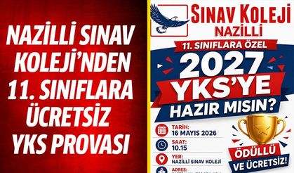 Nazilli Sınav Koleji’nden 11. sınıflara ücretsiz YKS provası