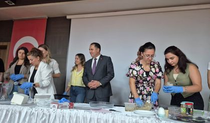 Aydın’da şekersiz lezzetler için mutfağa girdiler