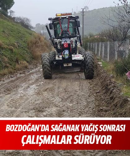 Bozdoğan Belediyesi ekipleri sağanak yağış sonrası çalışmalarını sürdürüyor