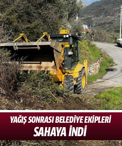 Yağış sonrası belediye ekipleri sahaya indi