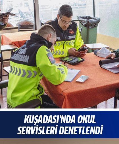 Kuşadası’nda okul servisleri denetlendi