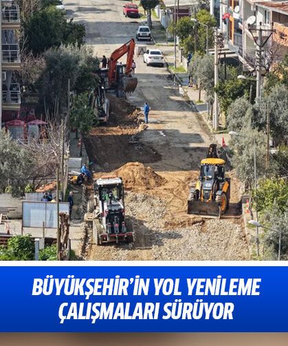 Büyükşehir’in yol yenileme çalışmaları sürüyor