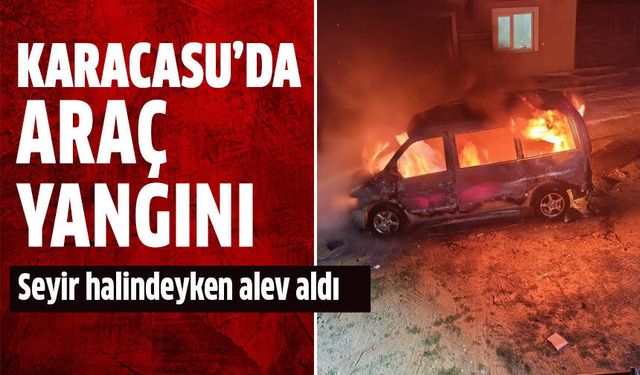 Karacasu'da araç yangını!