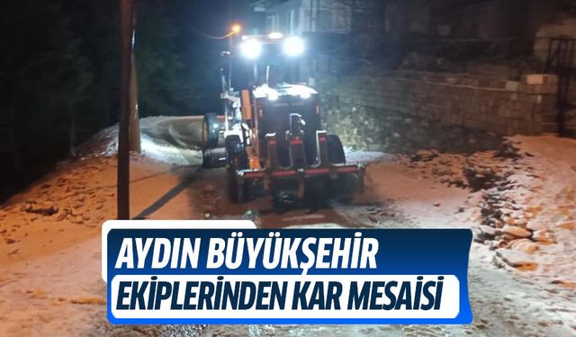 Aydın Büyükşehir Belediyesi ekiplerinden kar mesaisi