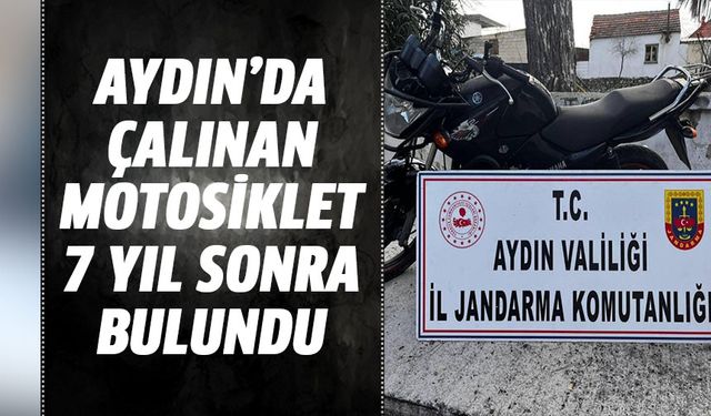 Çalınan motosiklet, 7 yıl sonra bulundu