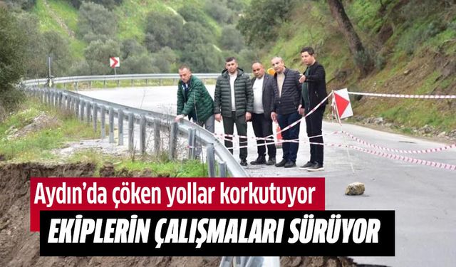 Aydın'da bir yol daha çöktü!