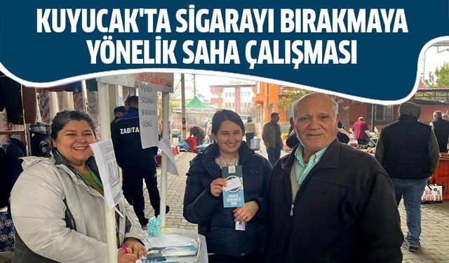 Kuyucak'ta sigarayı bırakmaya yönelik saha çalışması