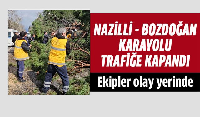 Nazilli-Bozdoğan yolu trafiğe kapandı!