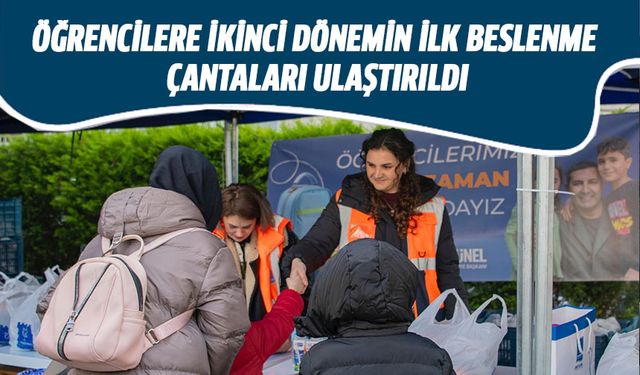 Öğrencilere ikinci dönemin ilk beslenme çantaları ulaştırıldı