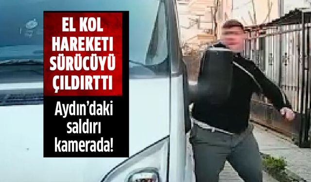 Aydın'daki trafik kavgası kamerada!