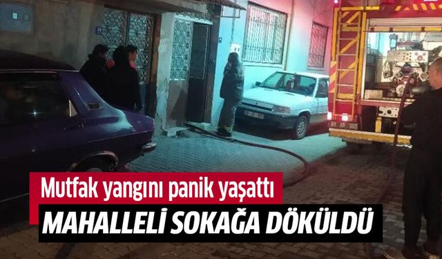 Mutfak yangını panik yaşattı!