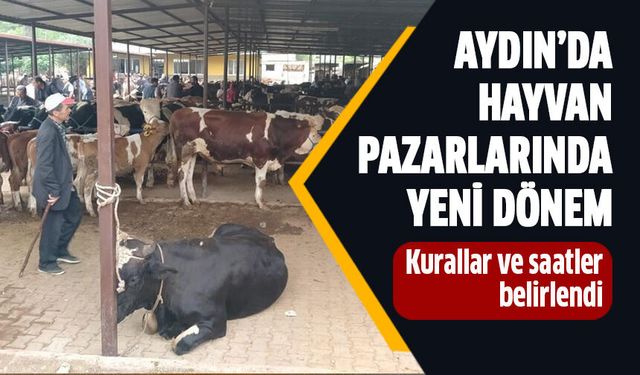 Aydın'da hayvan pazarlarında yeni dönem!