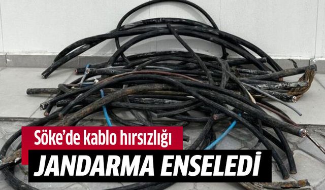 Kablo hırsızlarını jandarma yakaladı!