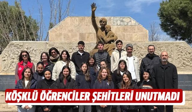 Köşklü öğrenciler şehitleri unutmadı